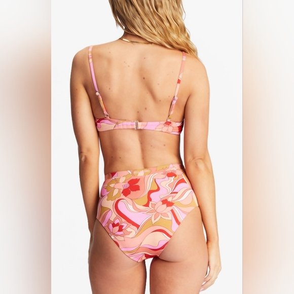 Billabong Pretty Groovy Square Bralette Bikini Top ABJX300687 Womens Sz M/10 NWT - Picture 10 of 10